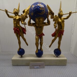 LARGE VINTAGE SET OF STATUES FOR A WARMINK GRANDFATHER CLOCK
