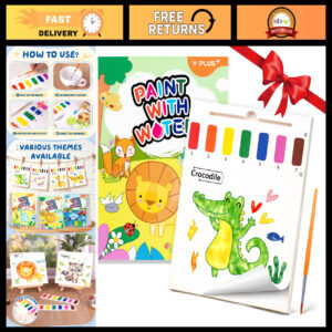 Magic Water Colouring Book for Kids 2-5 Mess-Free Painting Set, Travel Art Gift