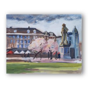 Olieverf schilderij Hand geschilderd kunst Amsterdam Rembrandtplein