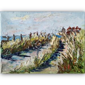 Olieverf schilderij Hand geschilderd kunst Duinen kunst Noordzee Noordwijk