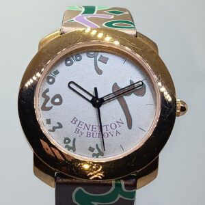 Vintage Benetton by Bulova Quartz Horloge - Retro Mode - Nieuwstaat Jaren 90