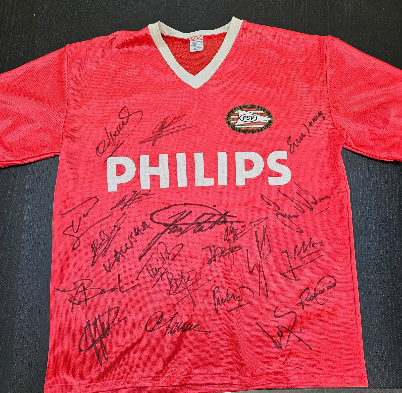 Vintage PSV Eindhoven Signed Football Shirt 1990-1992 - Romári 1 Vintage PSV Eindhoven Signed Football Shirt 1990-1992 - Romári